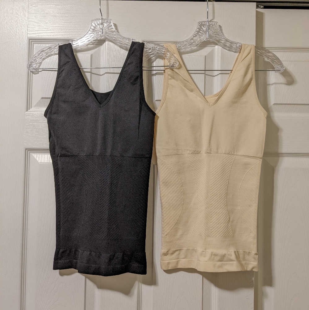 Nautica, Shaping Cami, Women's Size L, Set of 2 Black/Nude